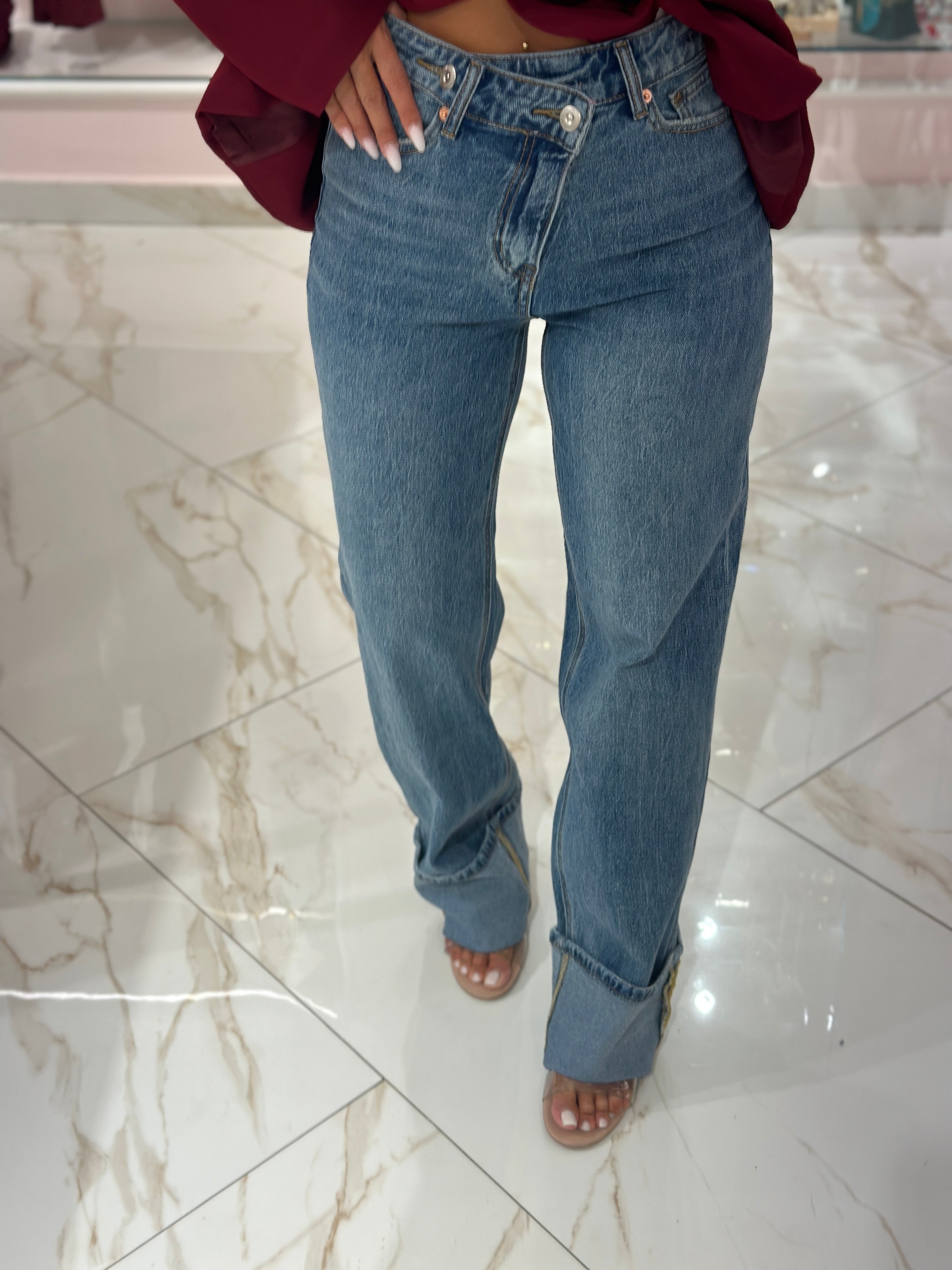 Jeans WideLeg Bustino Incrocio