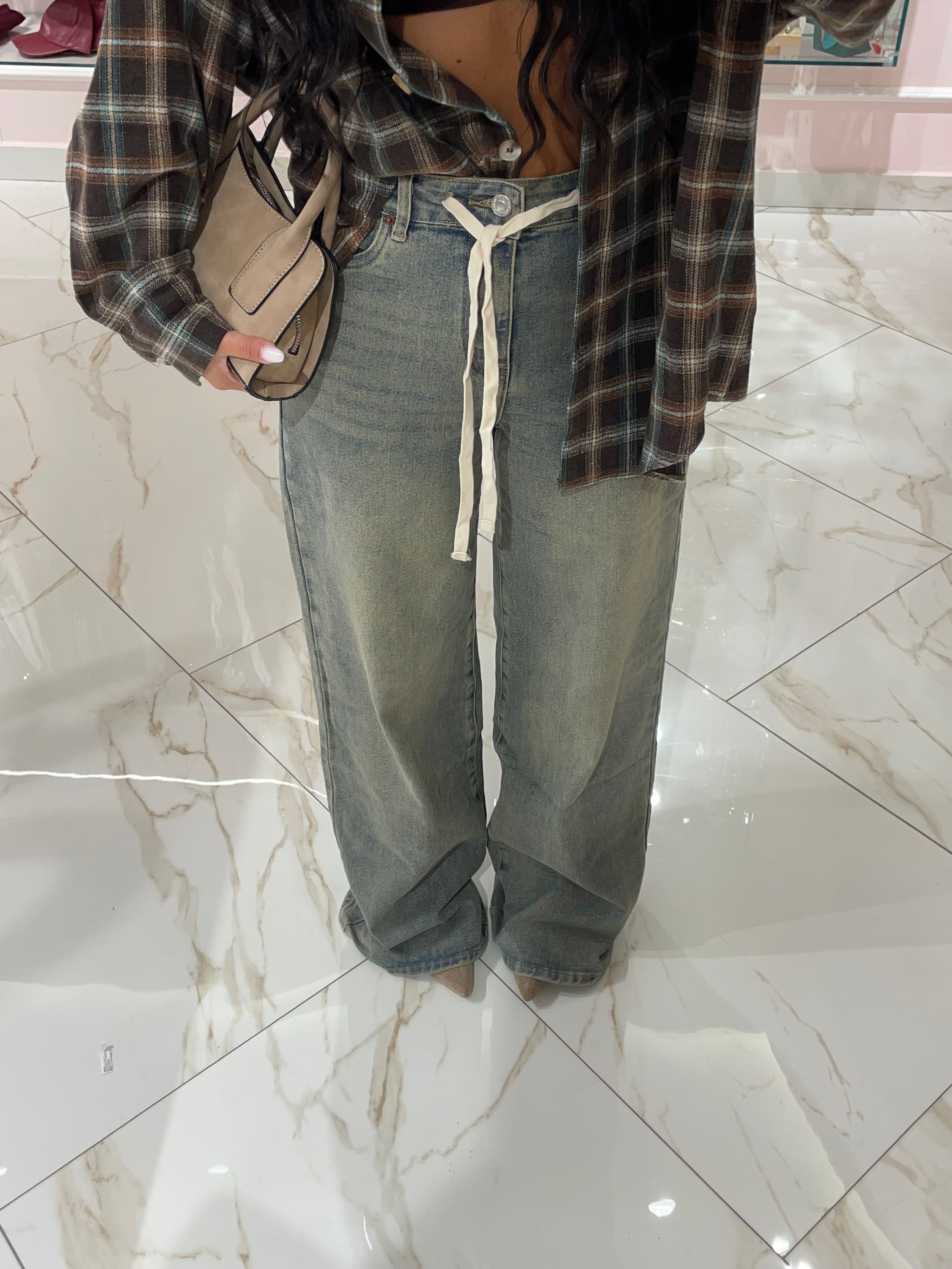 Jeans Palazzo Laccio