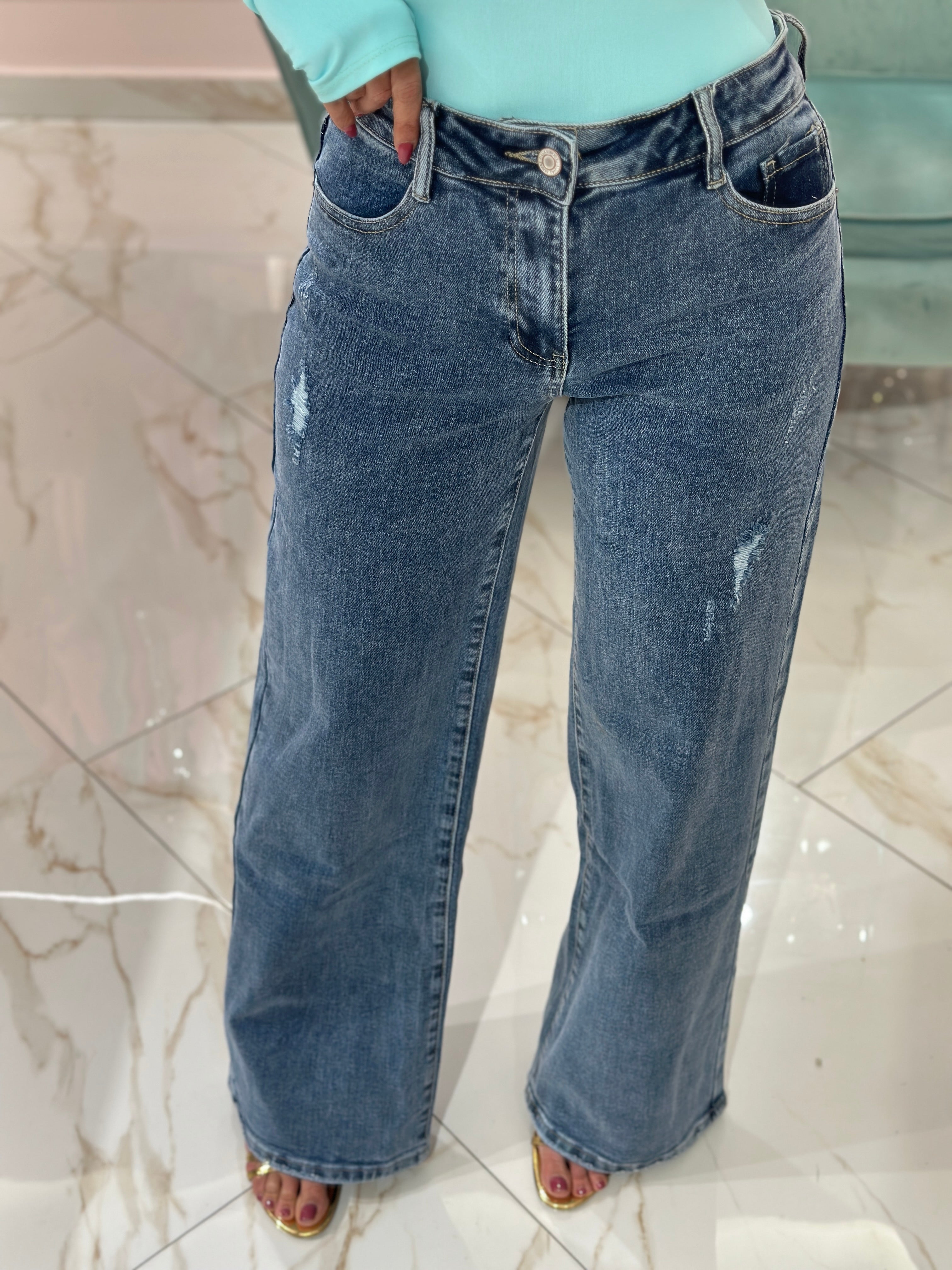 Jeans Palazzo Sfumato