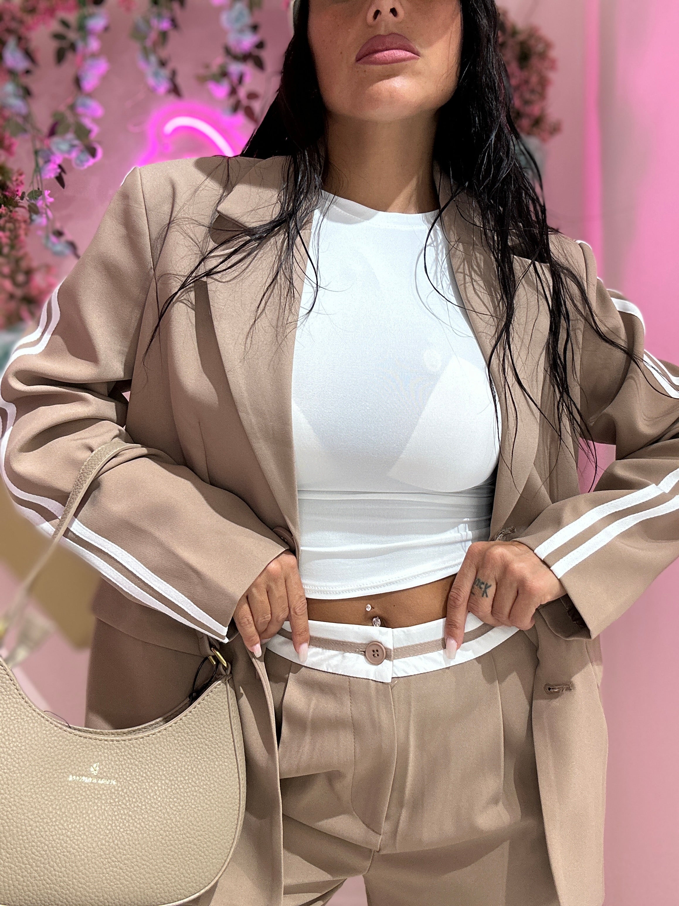 Tailleur sportivo Beige