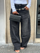 Jeans Balloon Grigio Sfumato