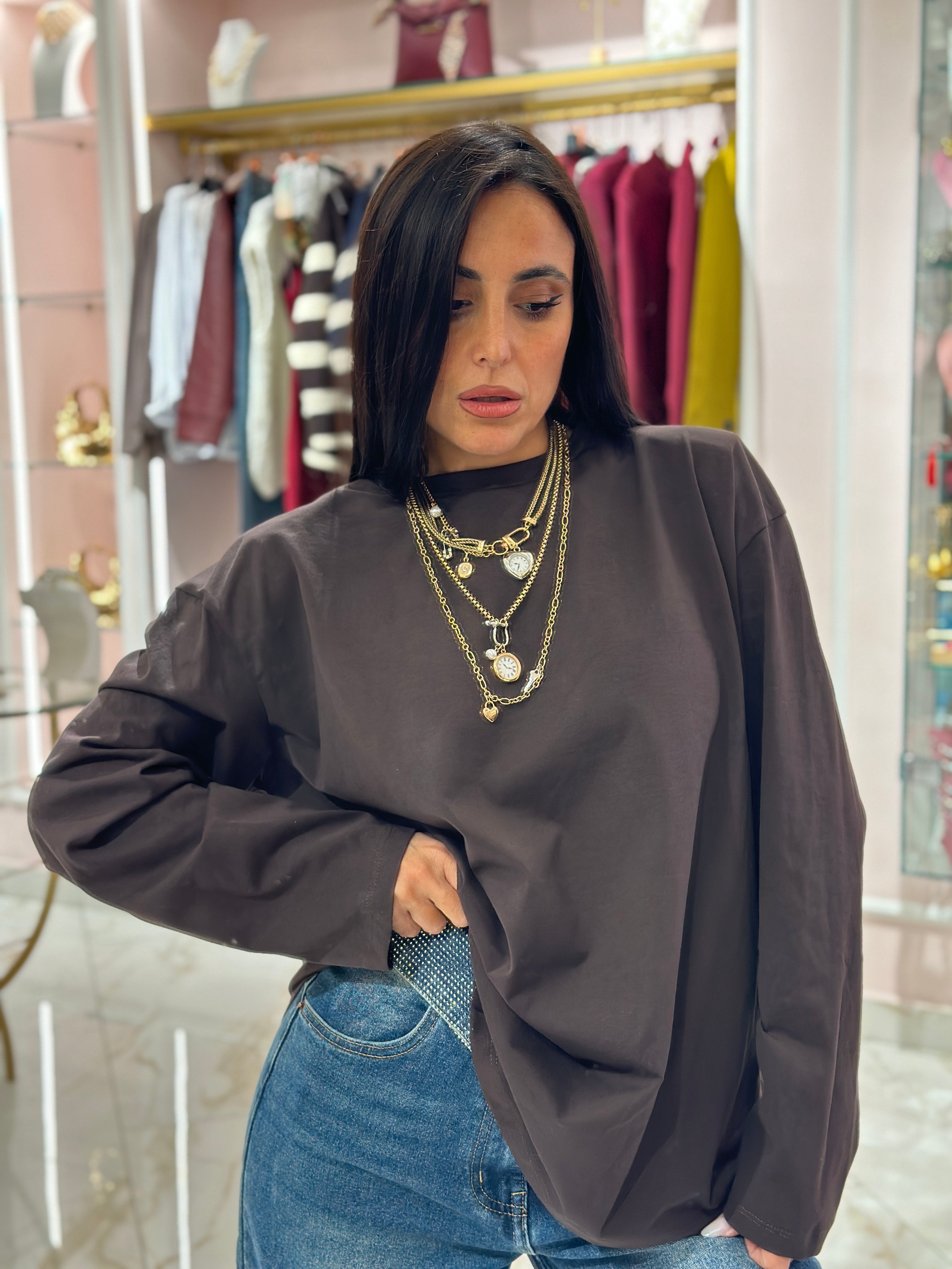 Maglia Maxi Con Spalline