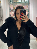 Cardigan Zip e Cappuccio