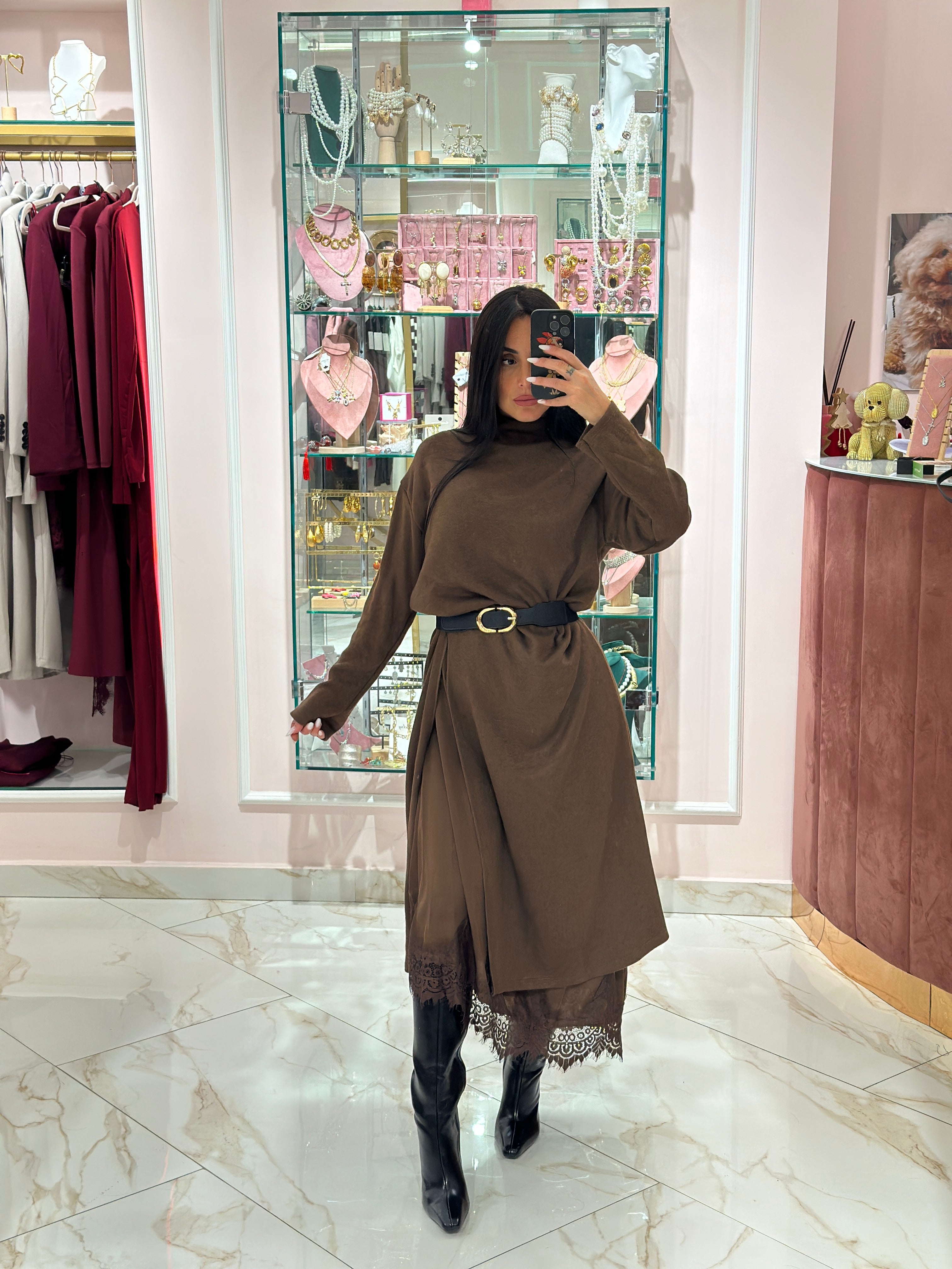 Abito Maggie In Lana con Sottoveste