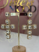 Orecchino Crystal Cross