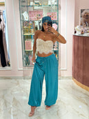 Pantalone Satin Con Elastico