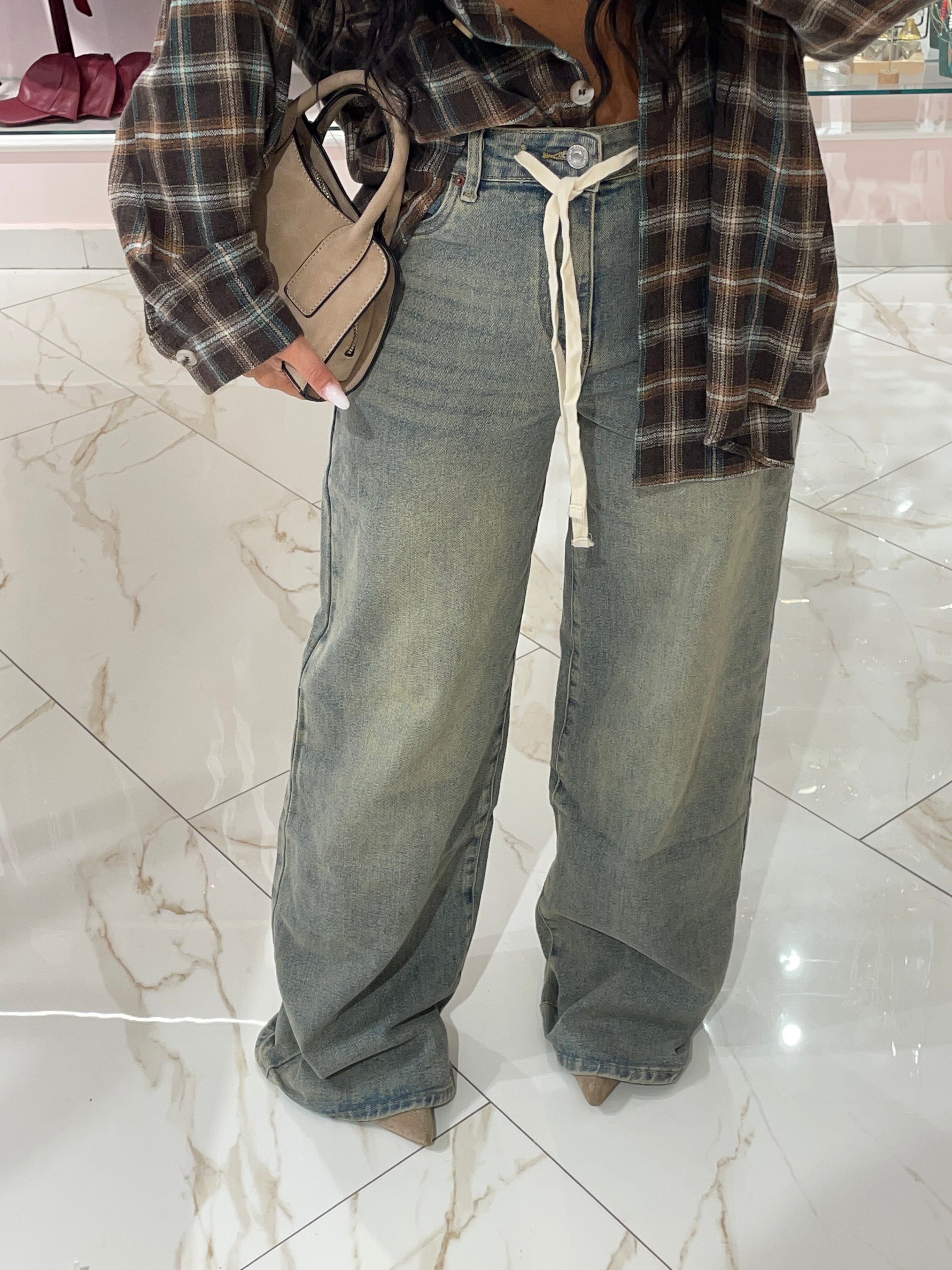 Jeans Palazzo Laccio