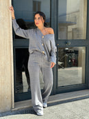 Coordinato in Lana Bottoni oro