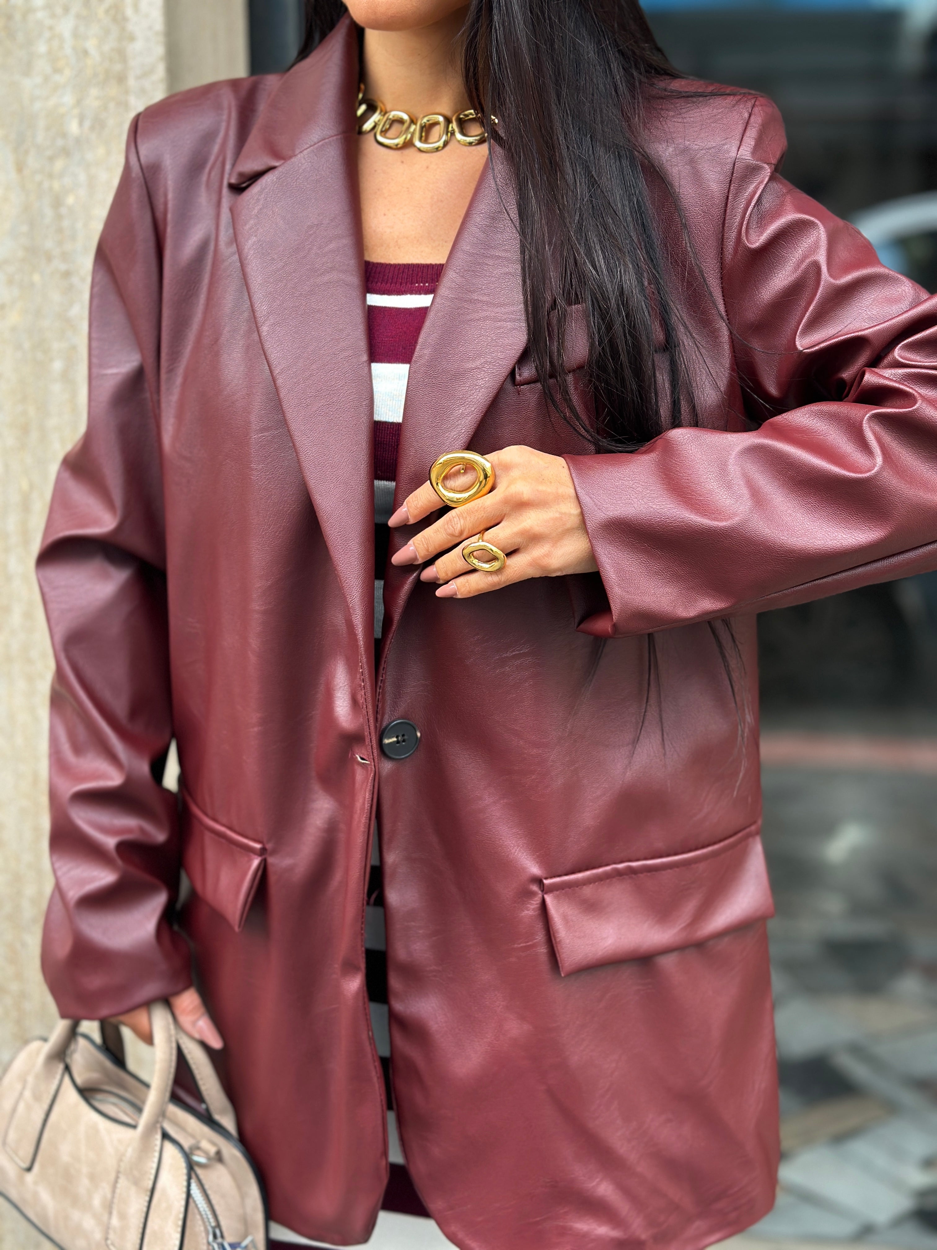 Blazer Ecopelle Over Size