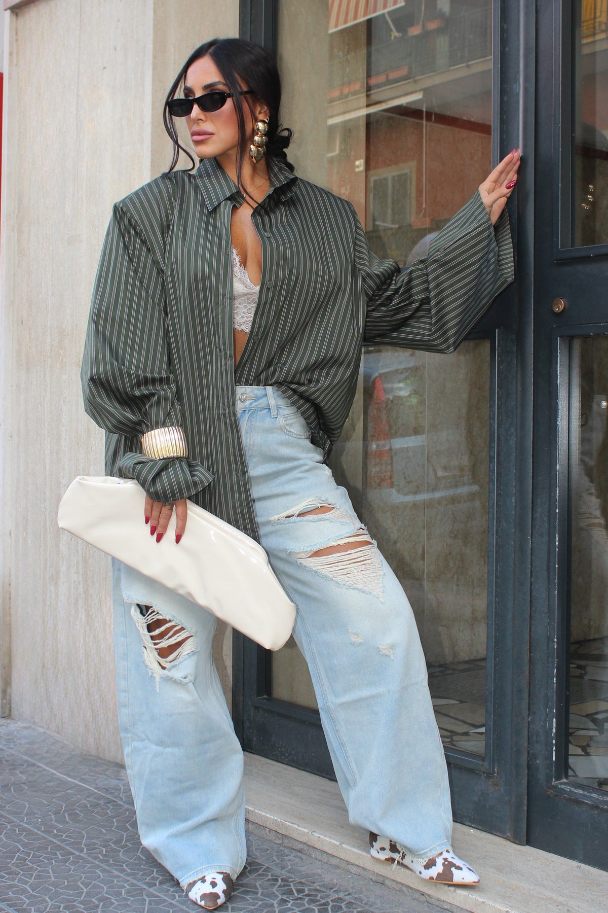 Jeans Strappi Central