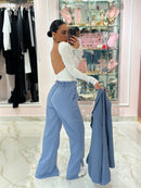 Tailleur Gessato Effetto Jeans