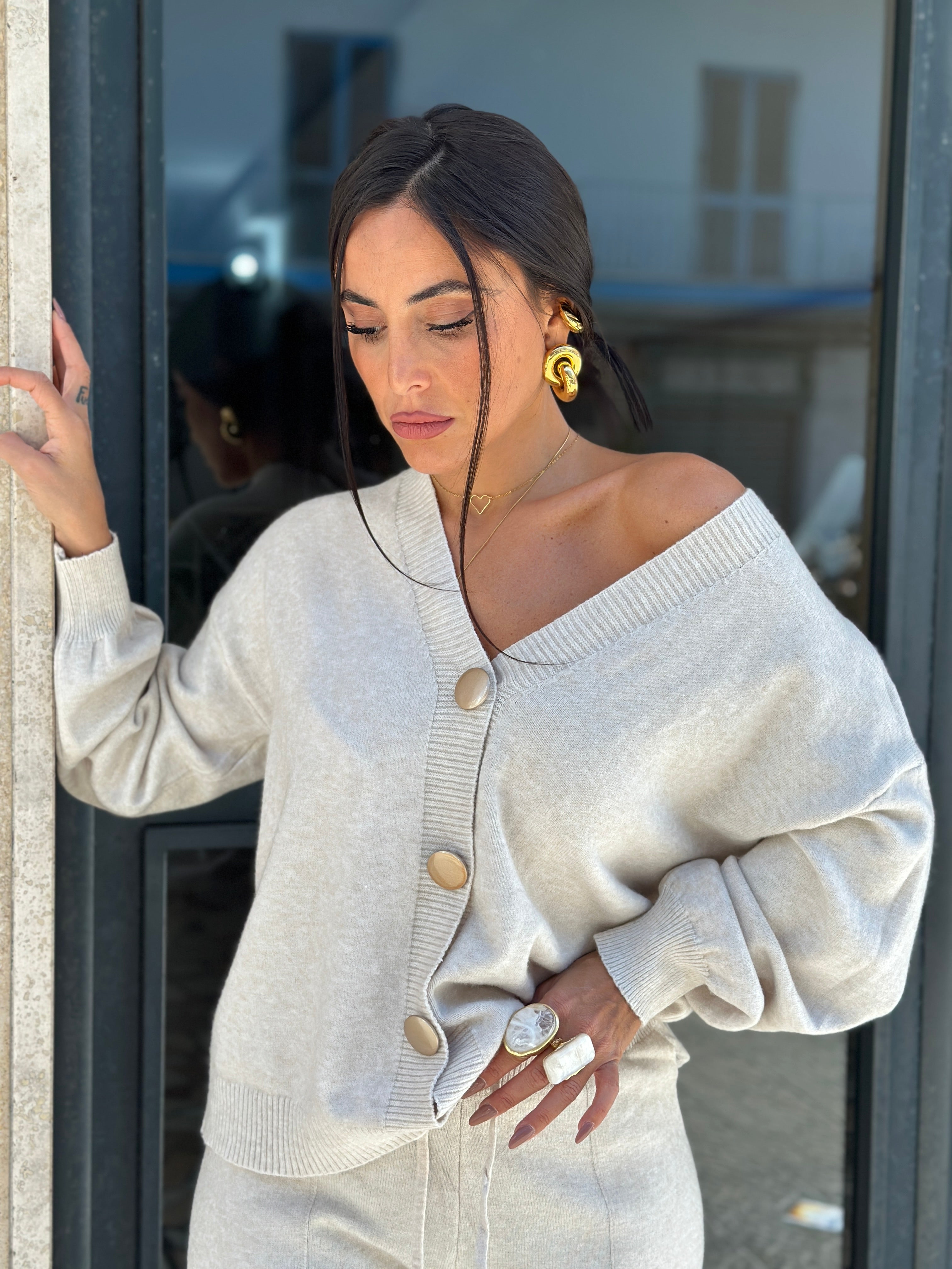 Coordinato in Lana Bottoni oro