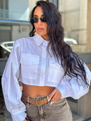 Camicia Balloon  Crop