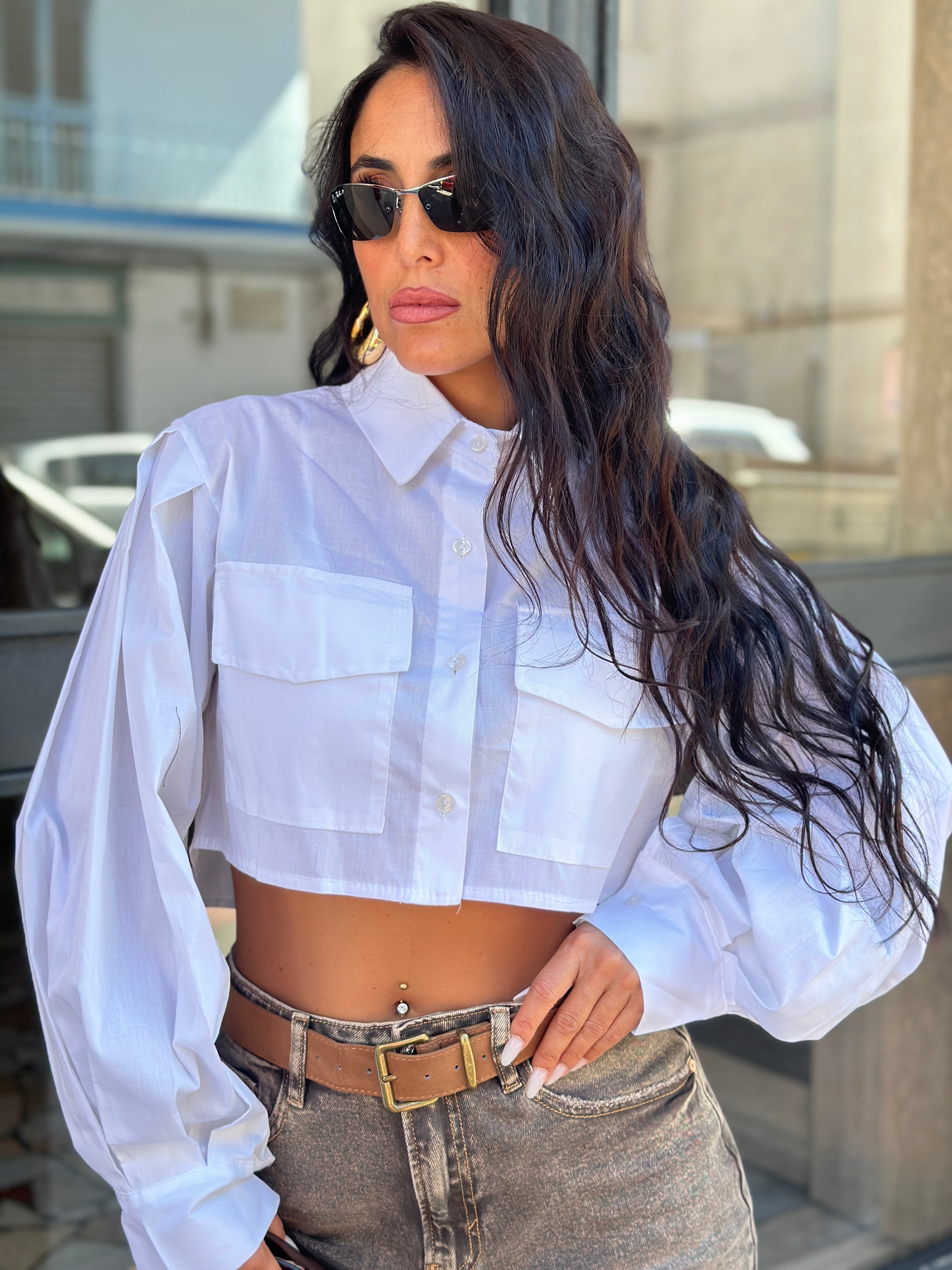 Camicia Balloon  Crop