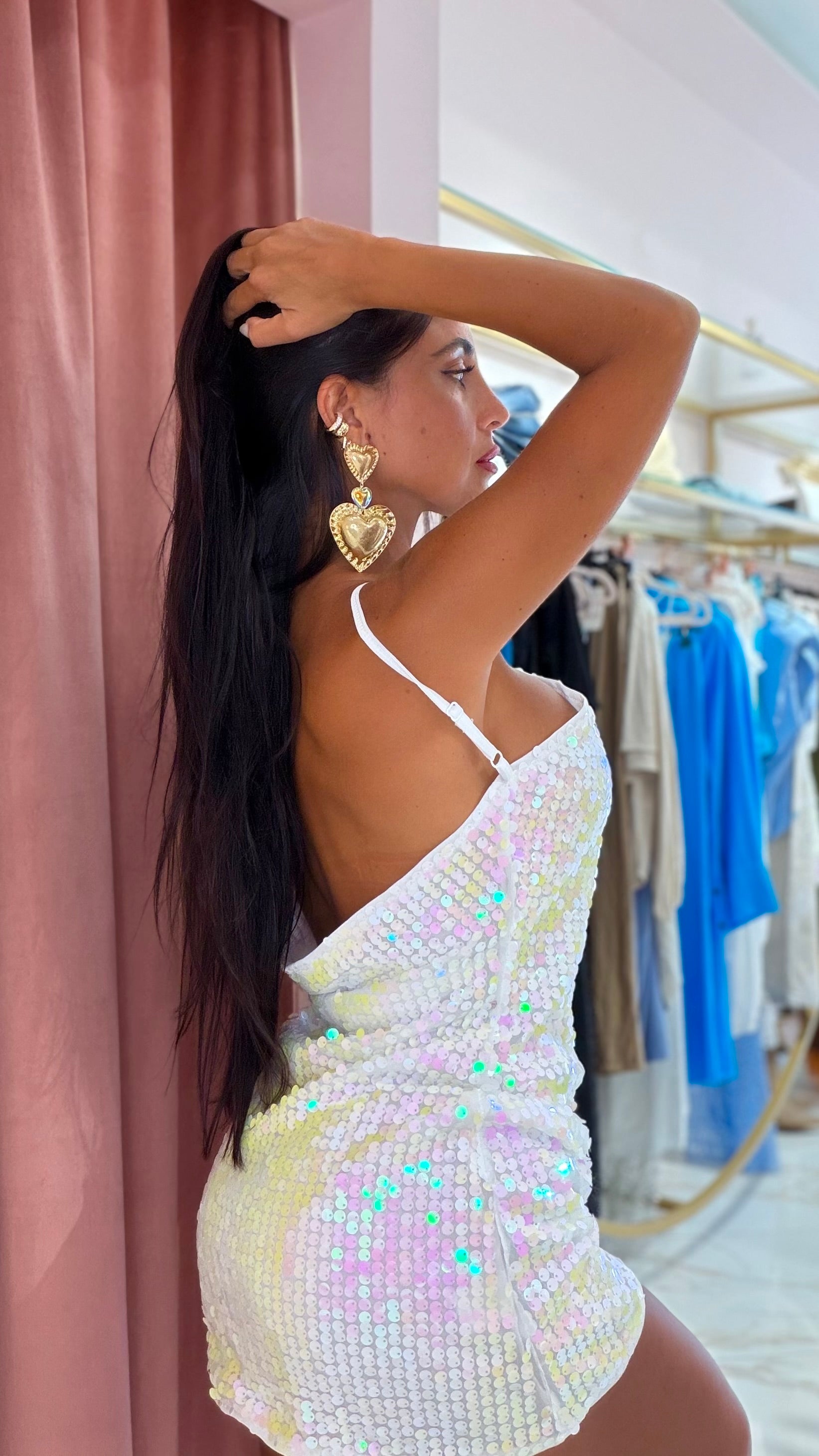 Abito Drop Paillettes