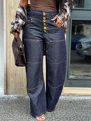 Jeans Balloon Bottoni Oro