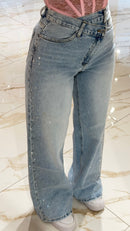 Jeans Strass Bustino Incrocio