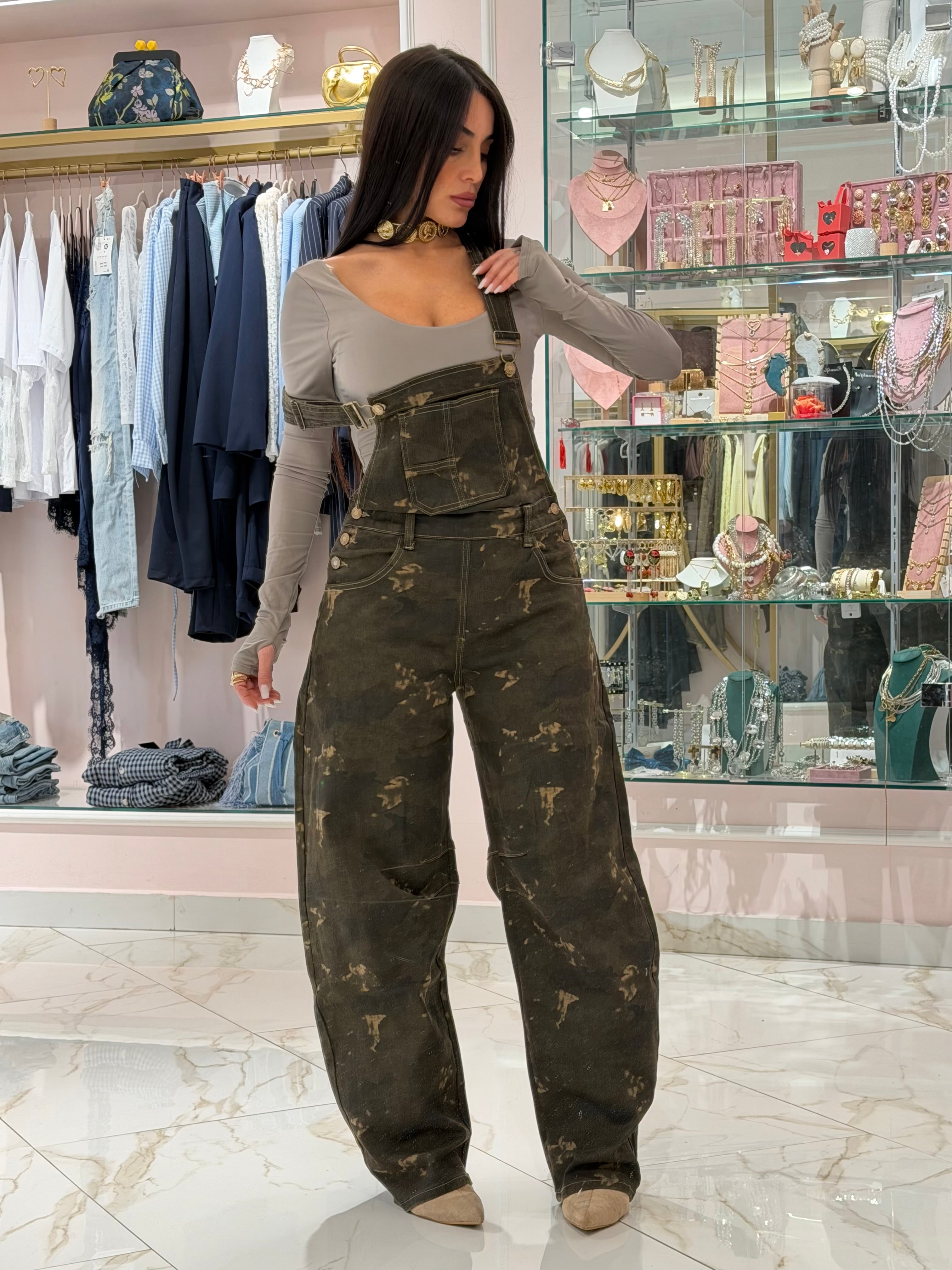 Salopette Balloon Mimetica