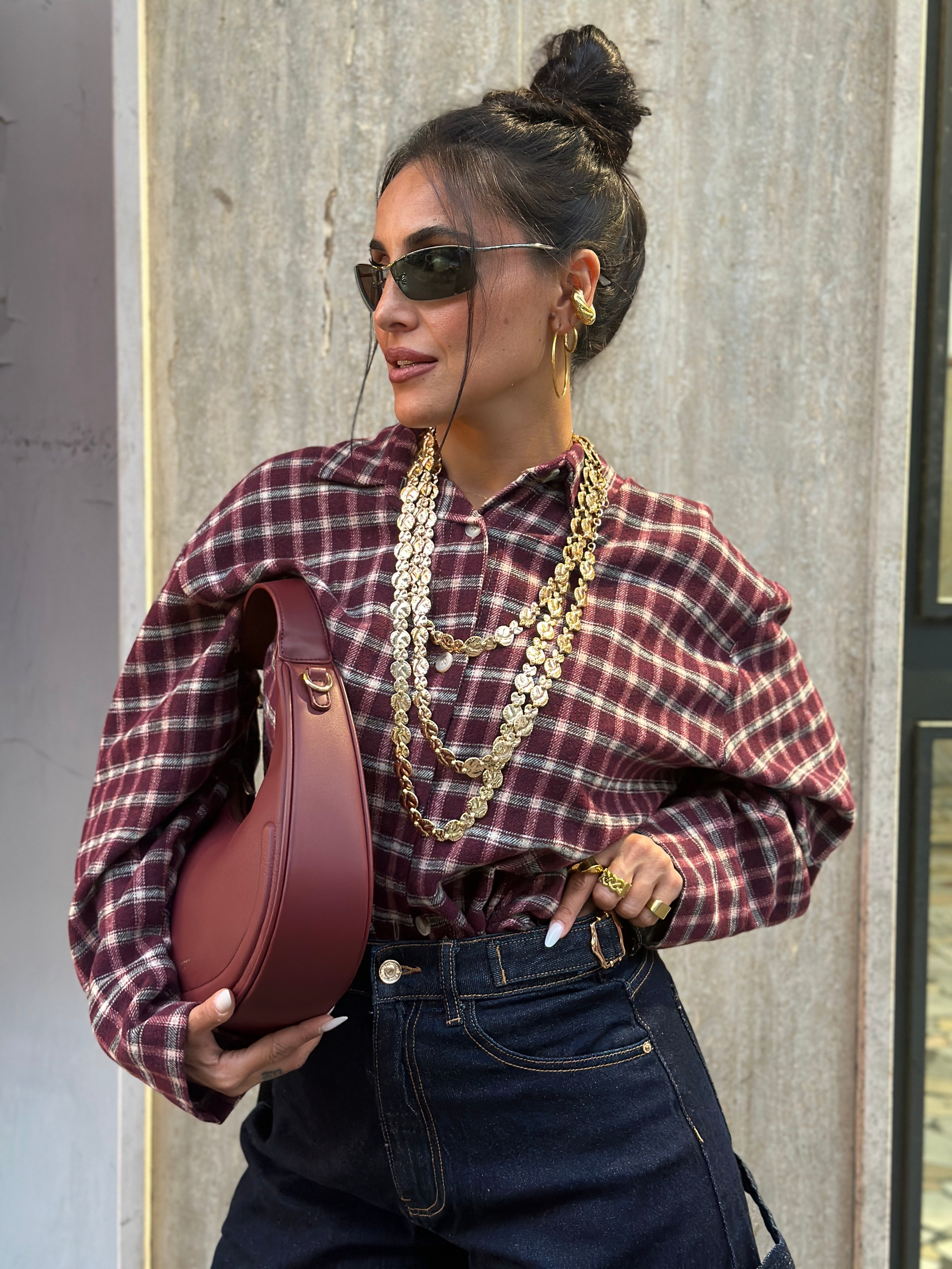 Camicia Over Size Quadretti