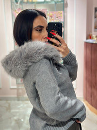 Cardigan Zip e Cappuccio