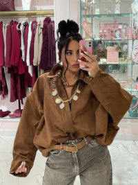 Bomber Scamosciato Over Size