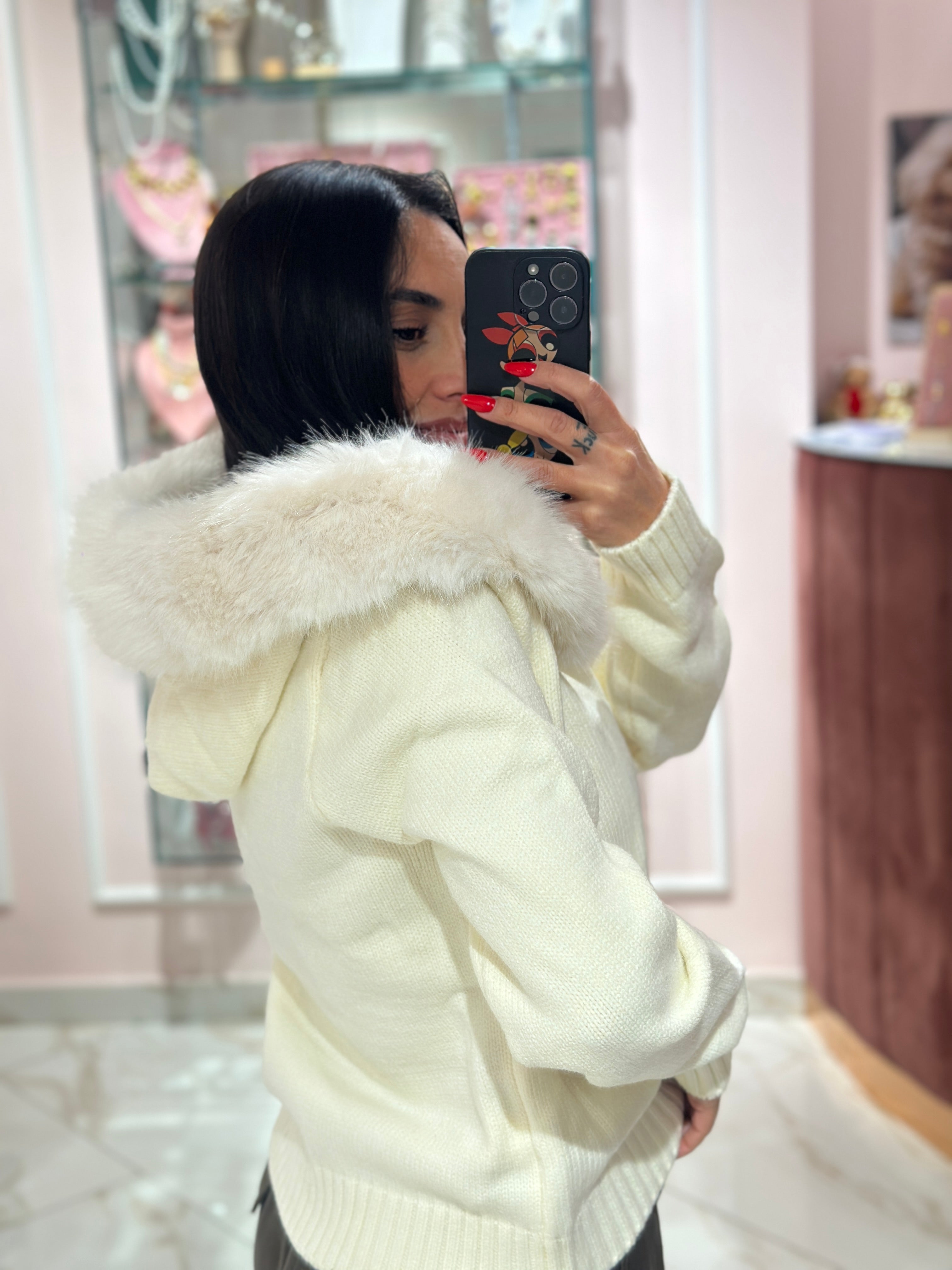 Cardigan Zip e Cappuccio