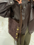 Bag Scamosciata Borchie oro