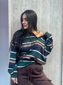 Maglia Felpata Righe