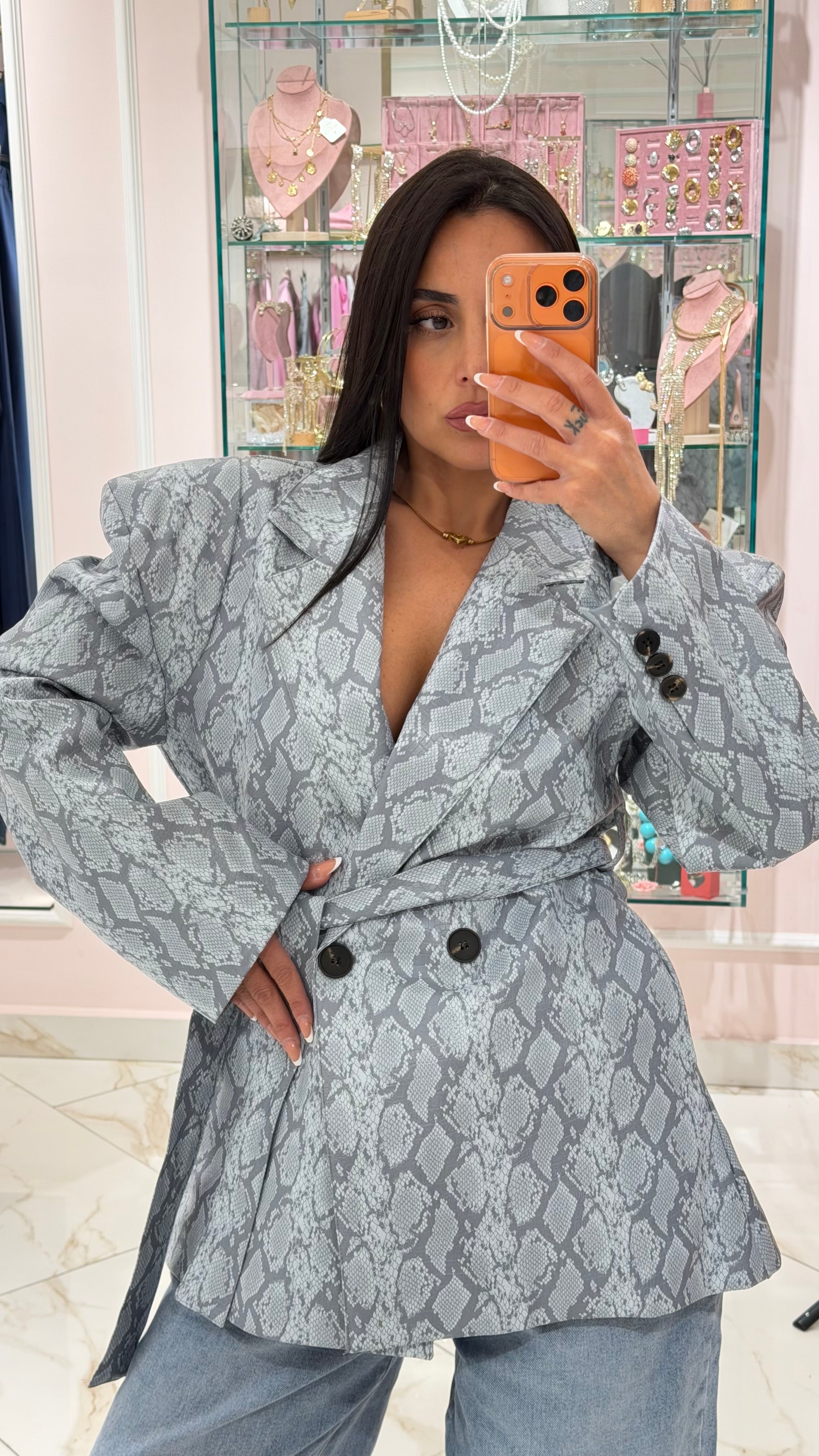 Giacca Ecopelle Snake