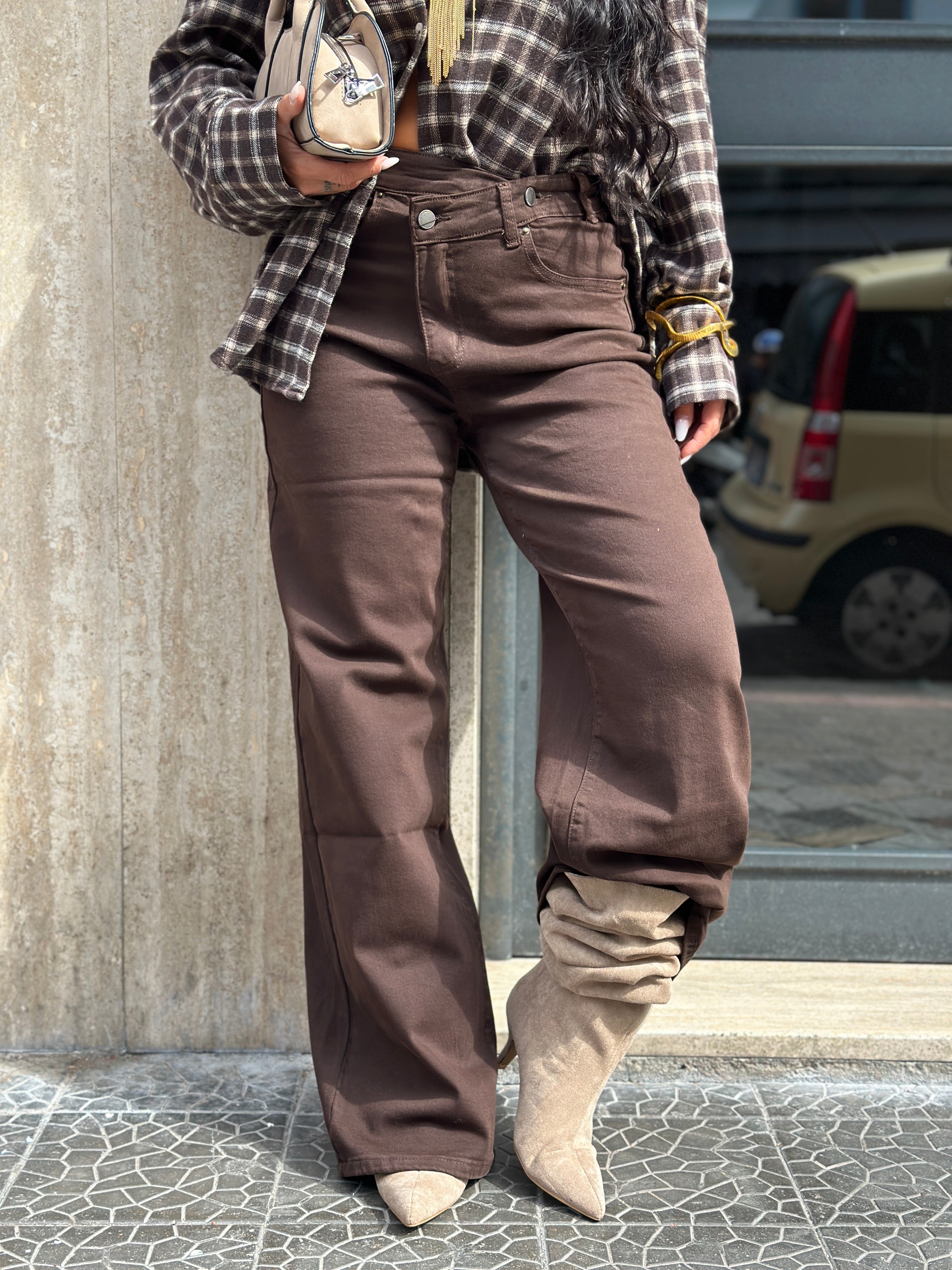 Jeans Brown Bustino Incrocio