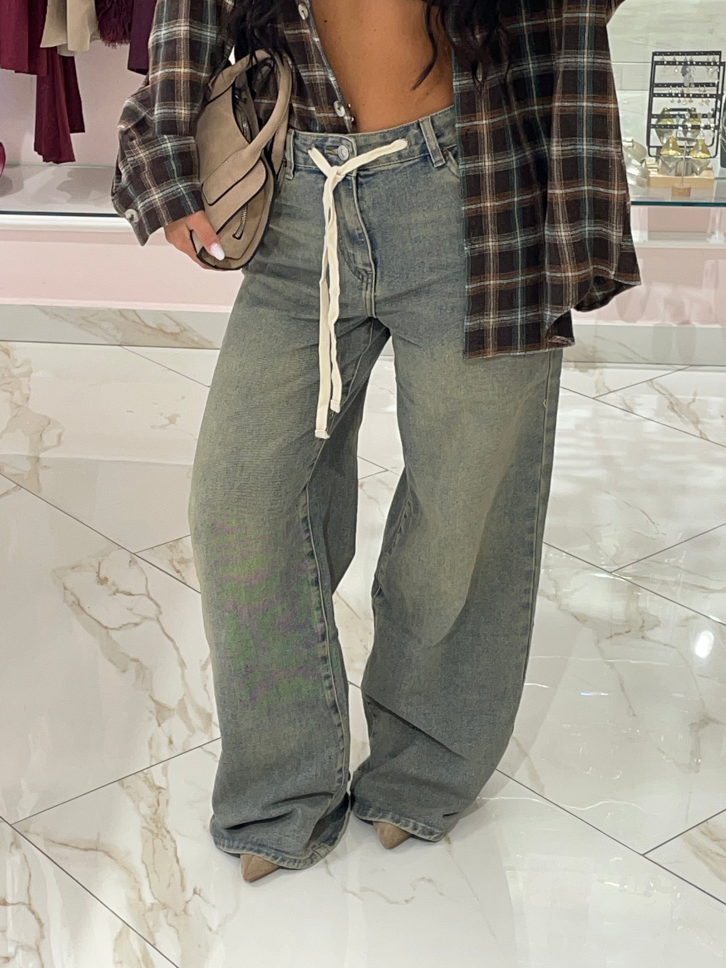 Jeans Palazzo Laccio
