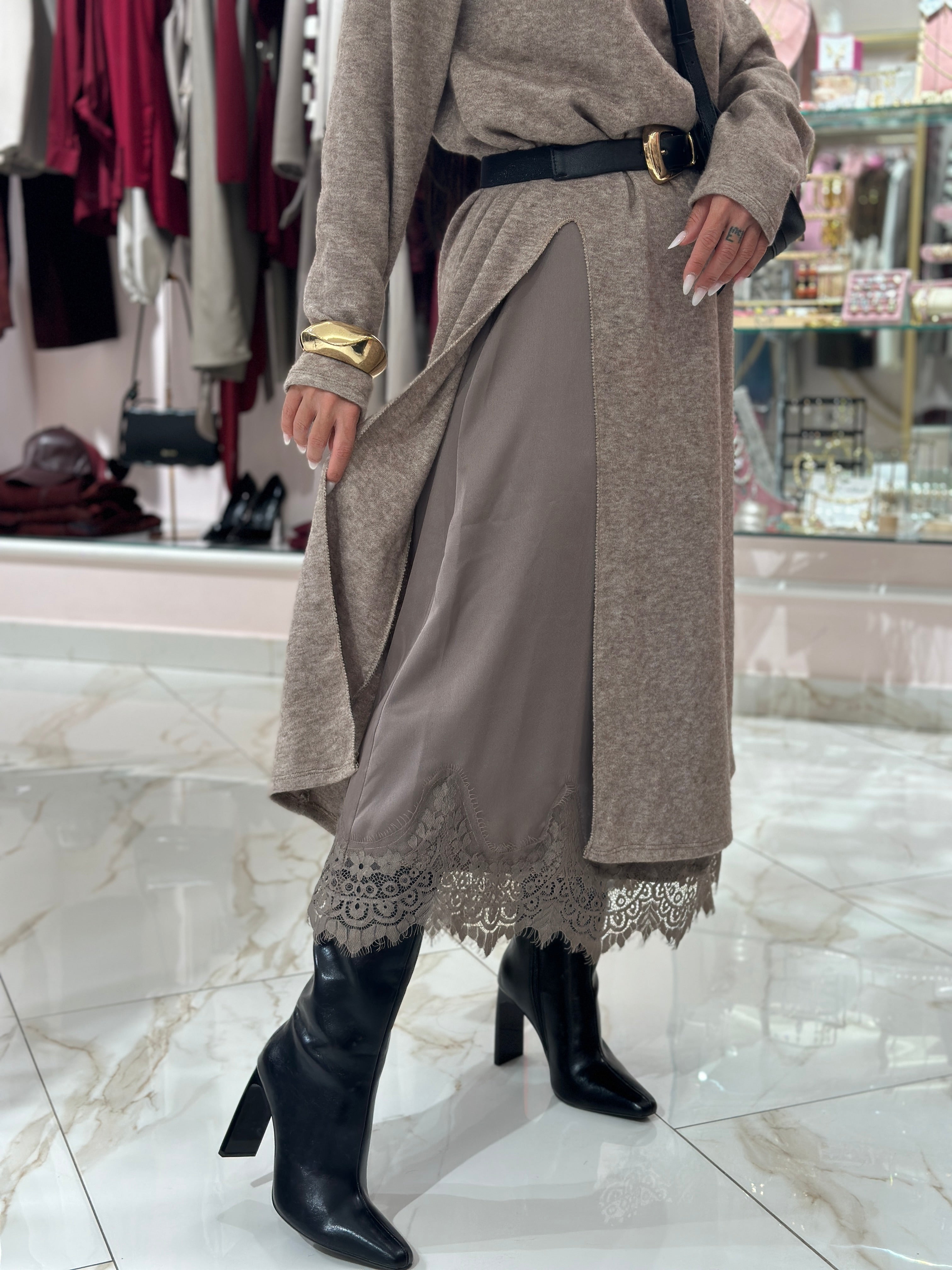 Abito Maggie In Lana con Sottoveste