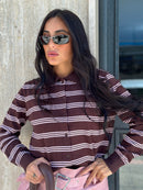 Maglioncino Righe Pink Brown