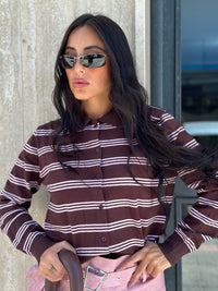 Maglioncino Righe Pink Brown