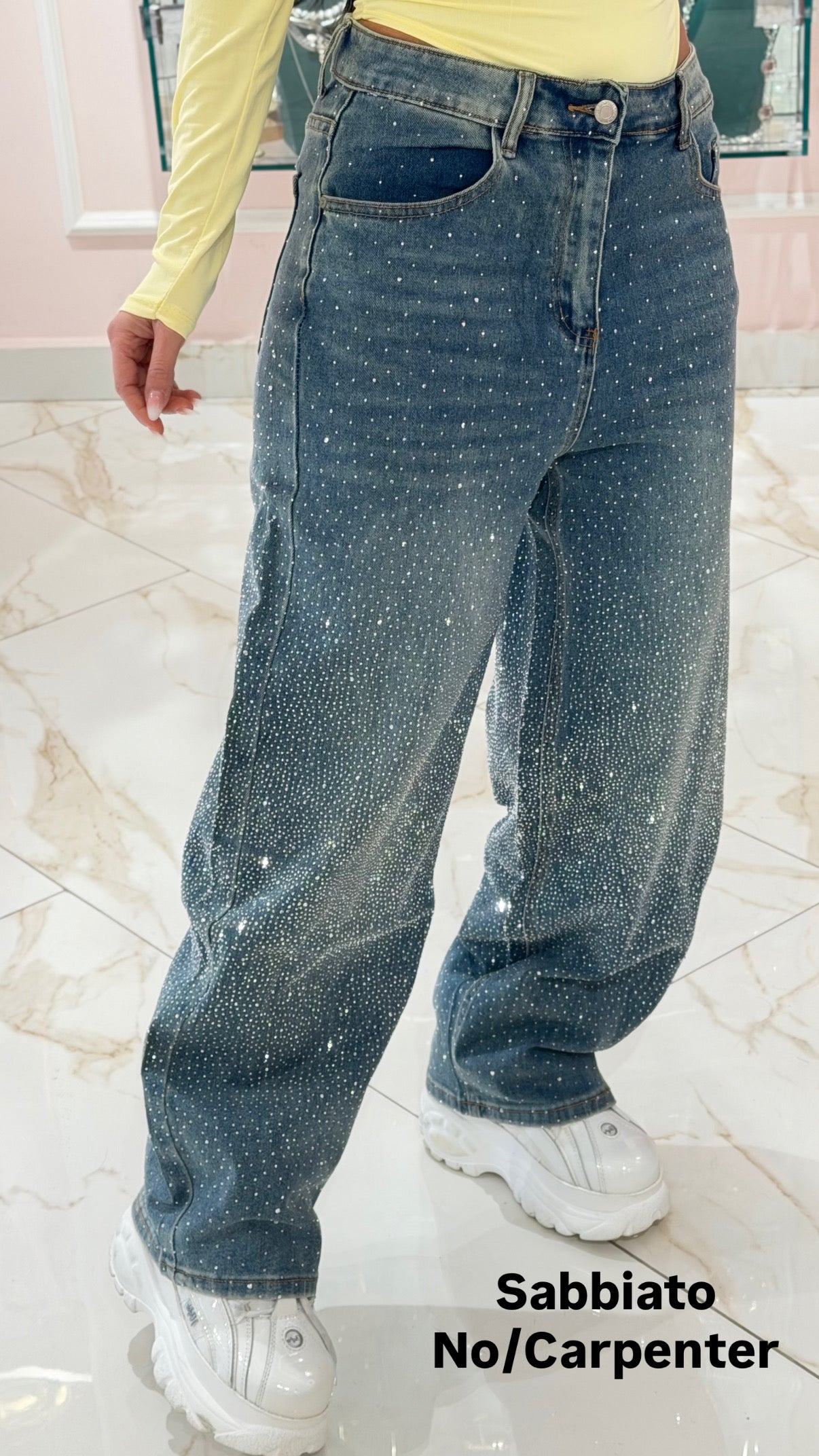 Jeans Curvy Balloon Strass