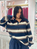 Maglia Felpata Righe