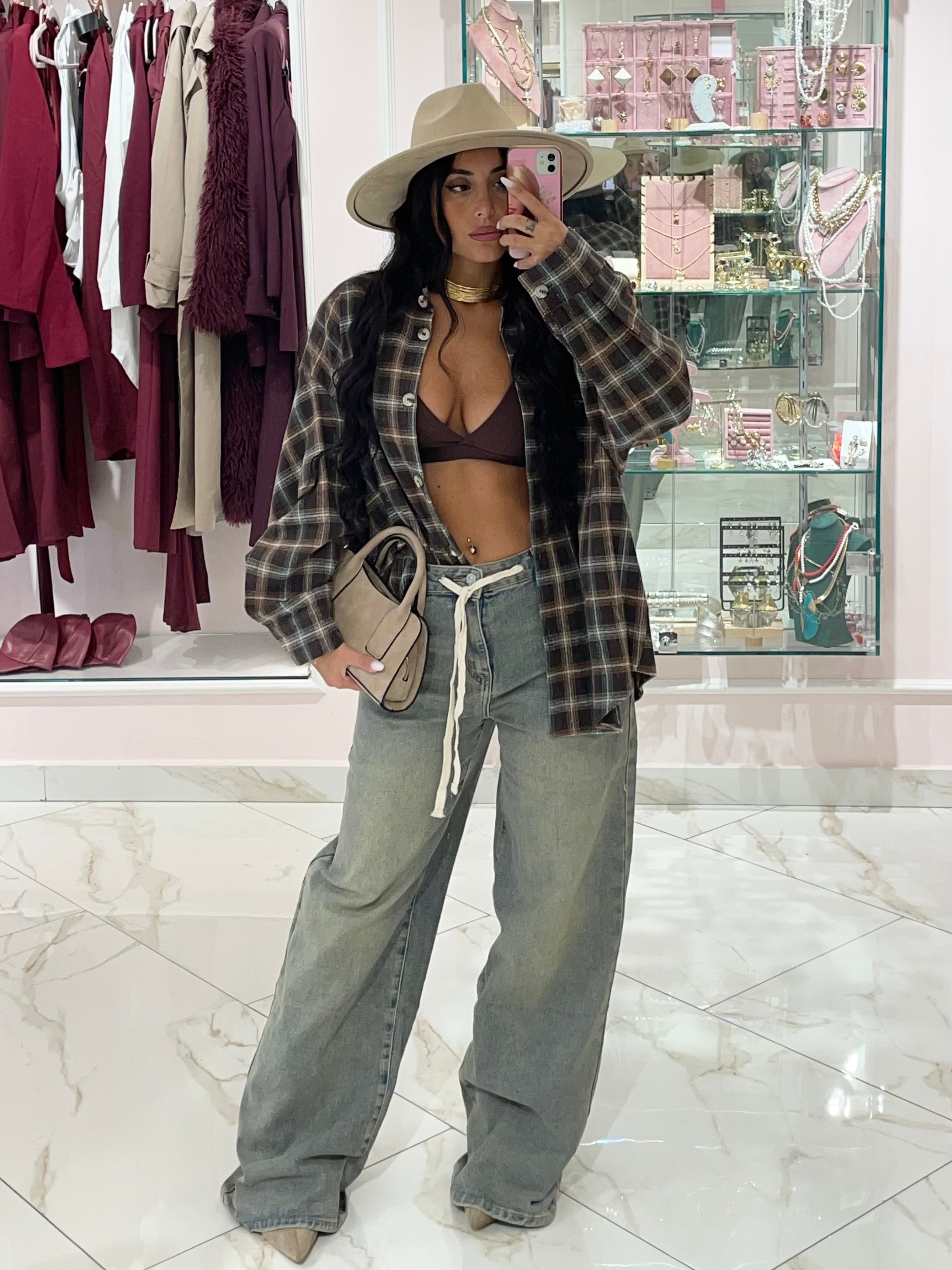 Jeans Palazzo Laccio