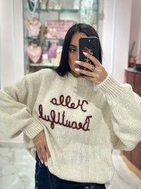 Maglione Hello Beautiful