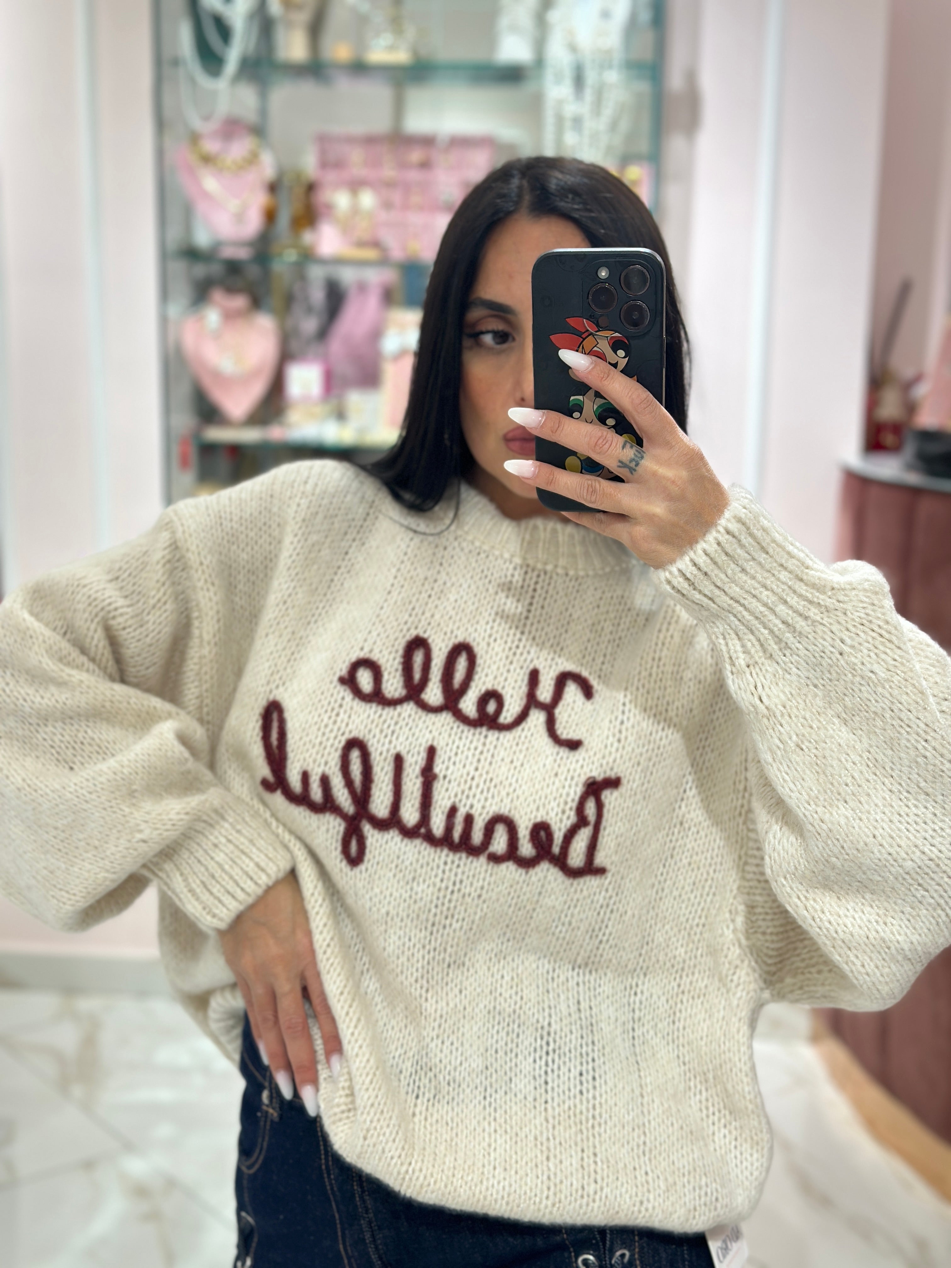 Maglione Hello Beautiful