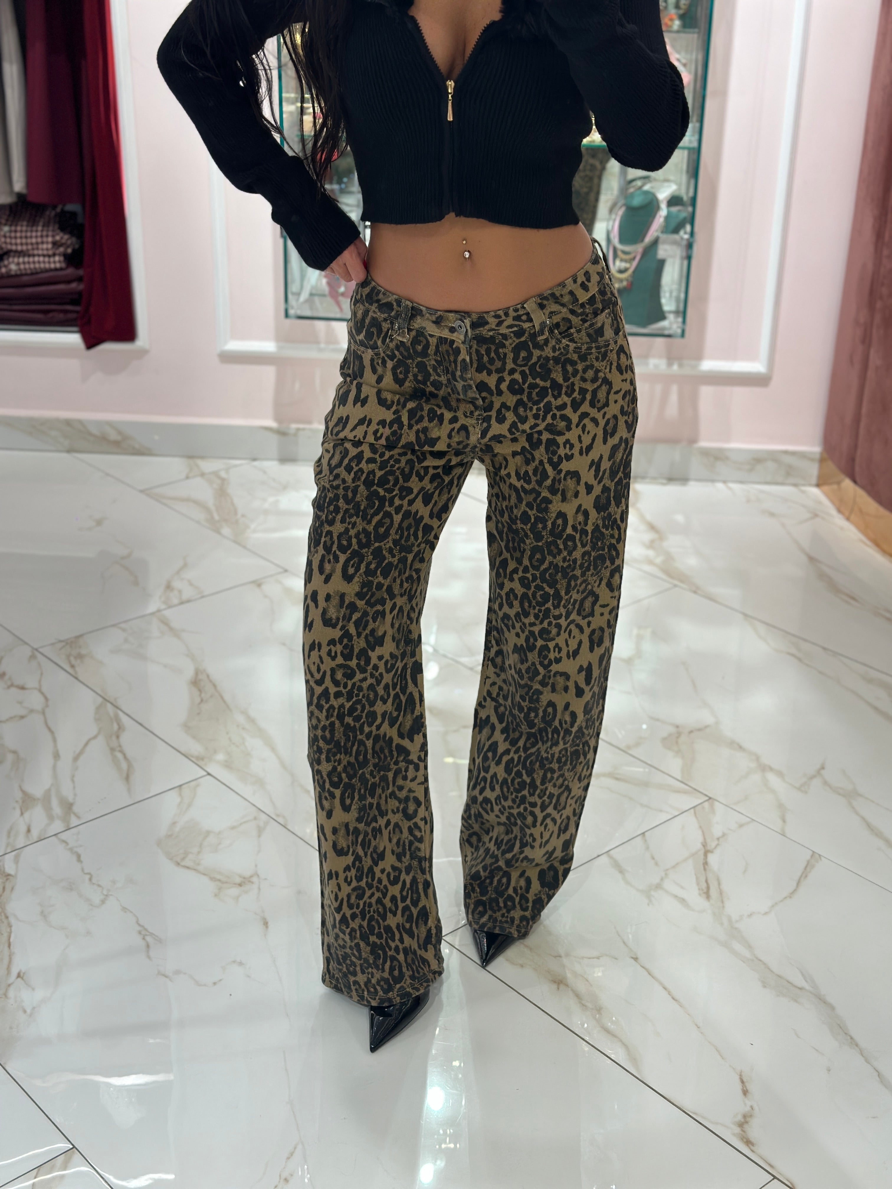 Jeans Palazzo Animalier