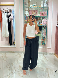 Pantalone Satin Con Elastico