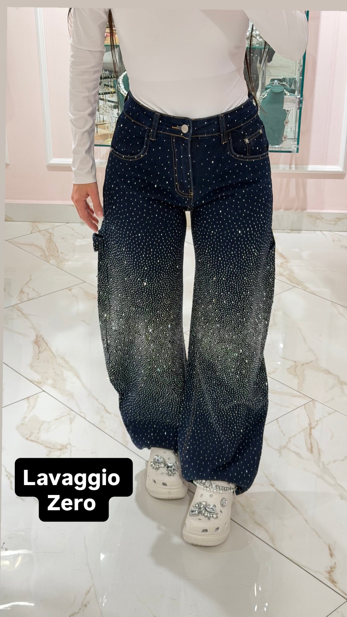 Jeans Curvy Balloon Strass