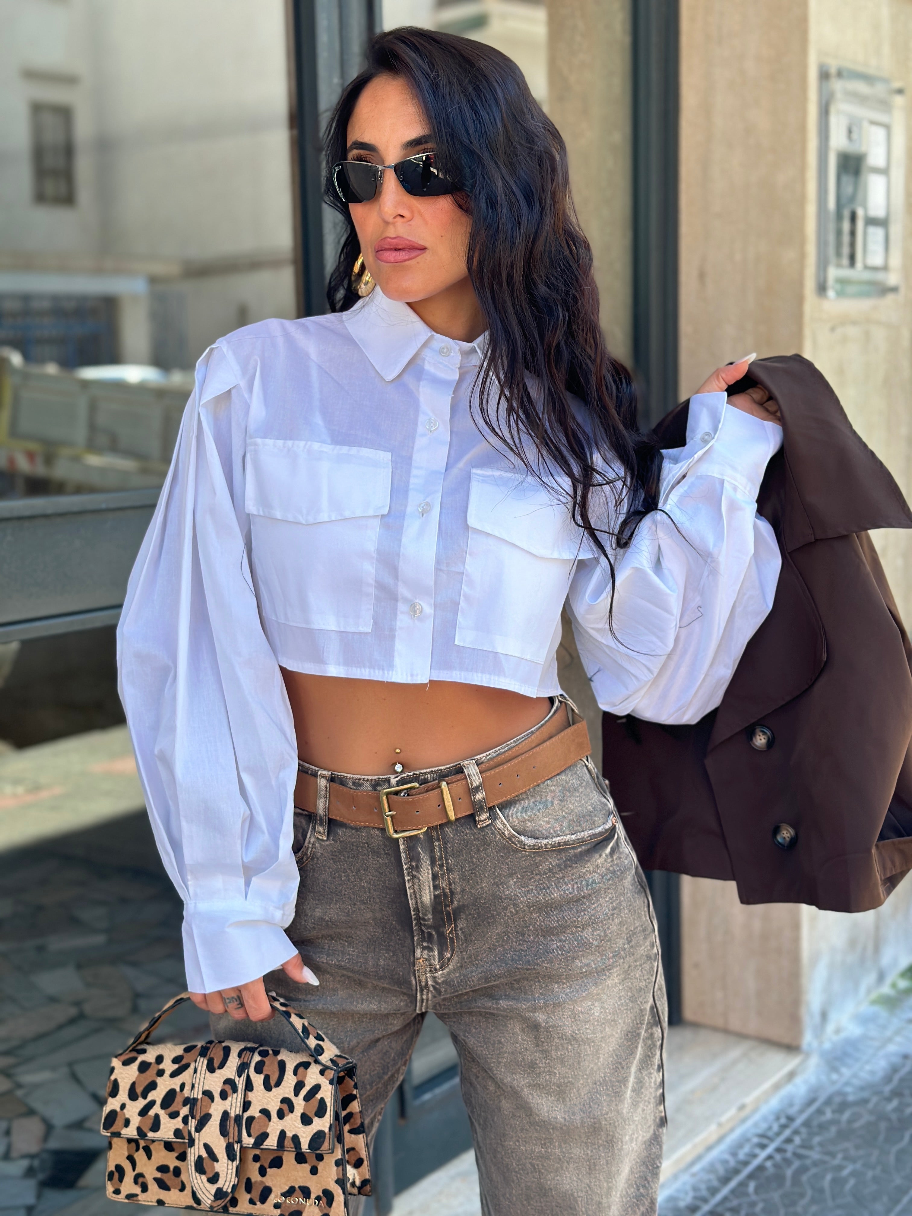 Camicia Balloon  Crop