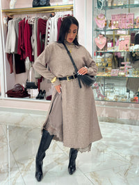 Abito Maggie In Lana con Sottoveste