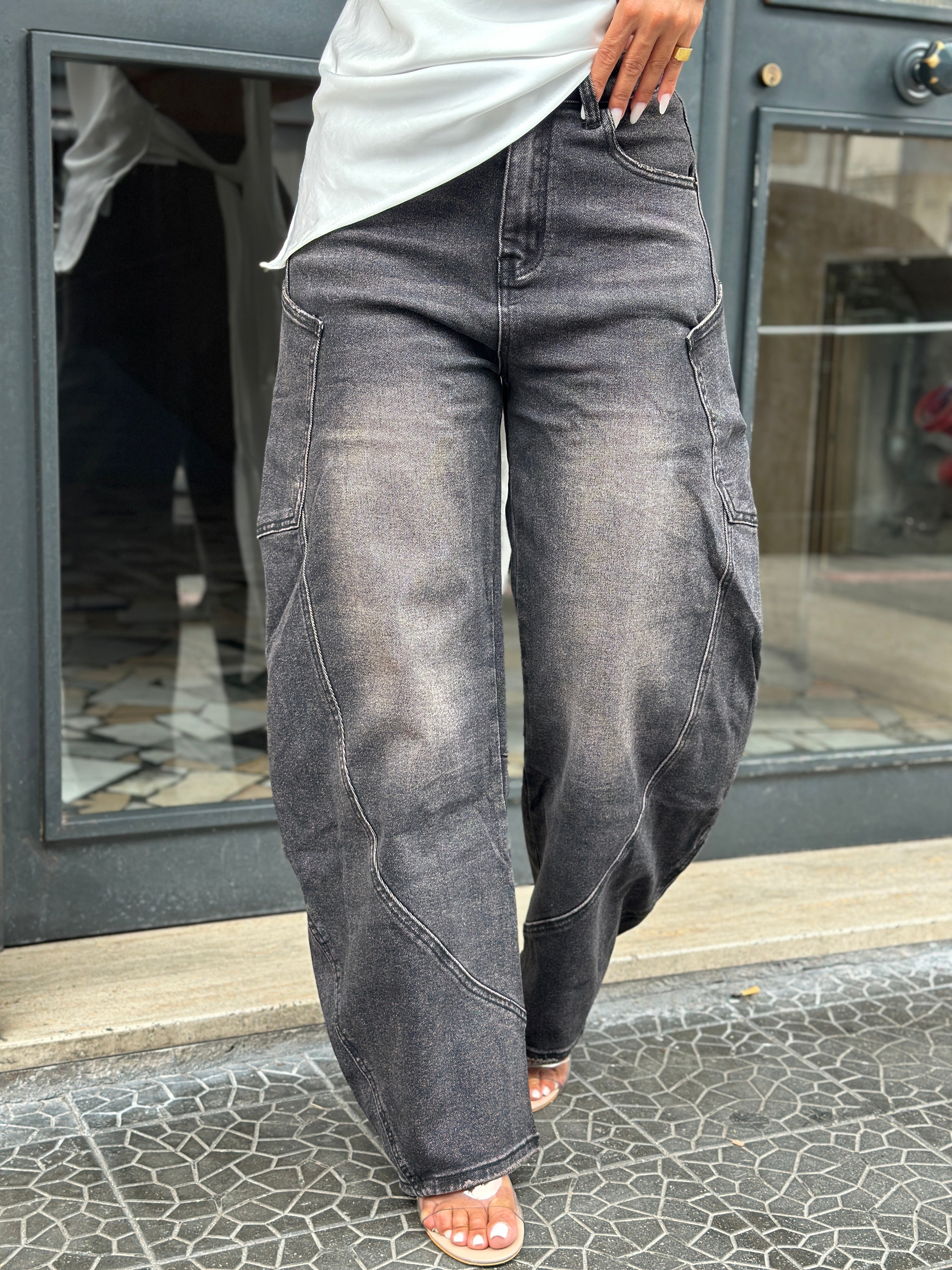 Jeans Balloon Fondente