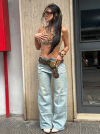 Jeans Wide Leg Sabbiato