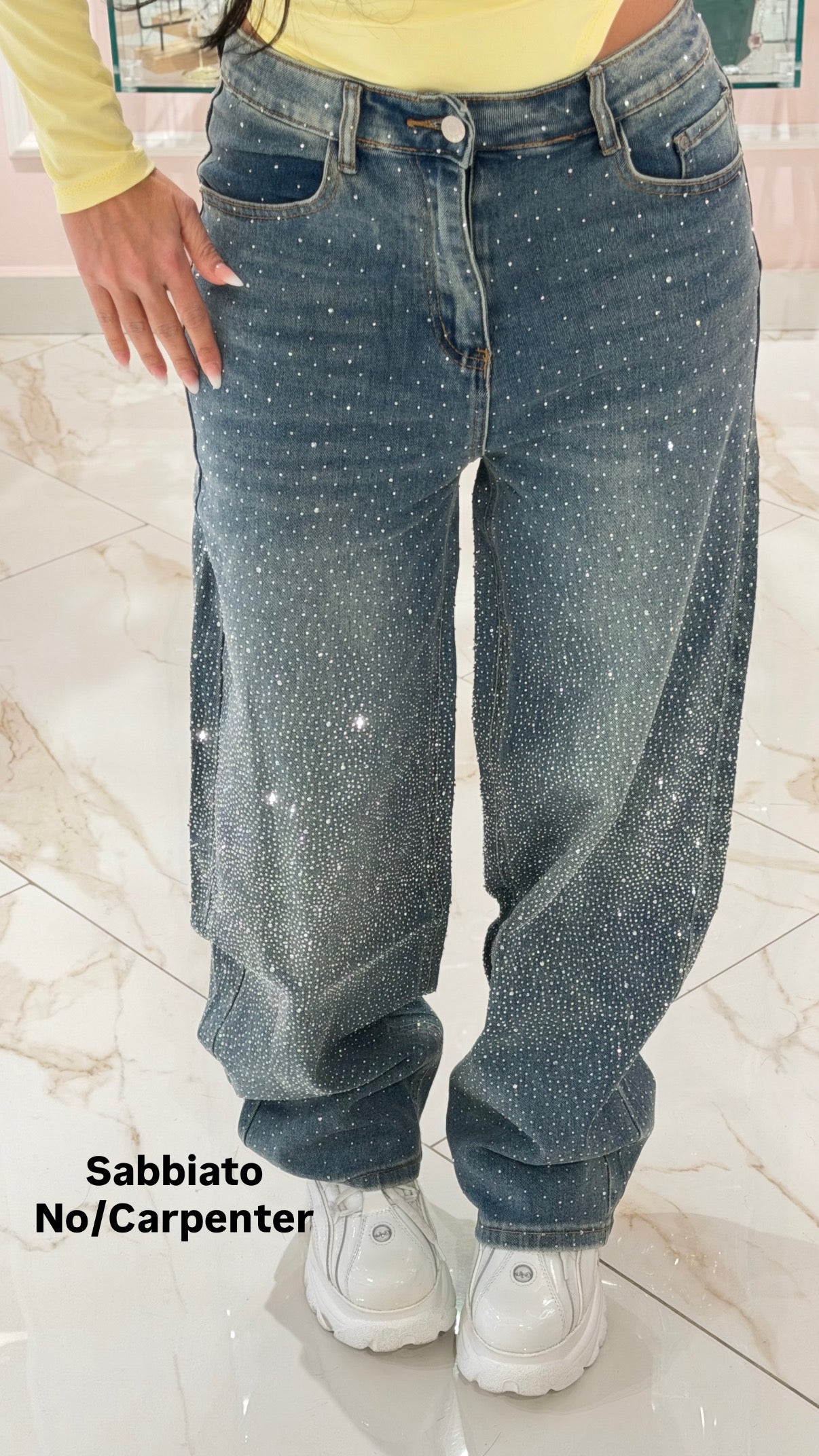 Jeans Curvy Balloon Strass