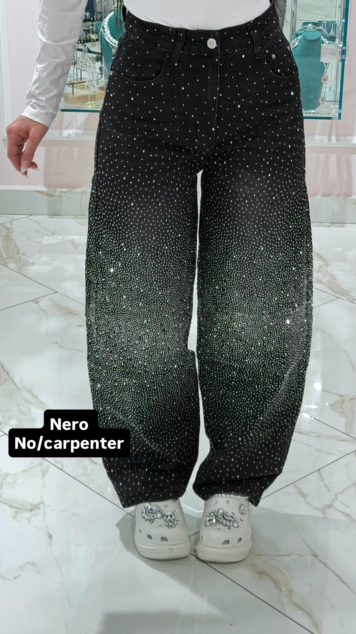 Jeans Curvy Balloon Strass