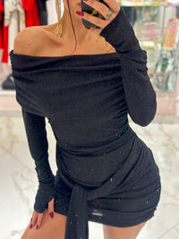 Abito Lurex Scollo a Barca