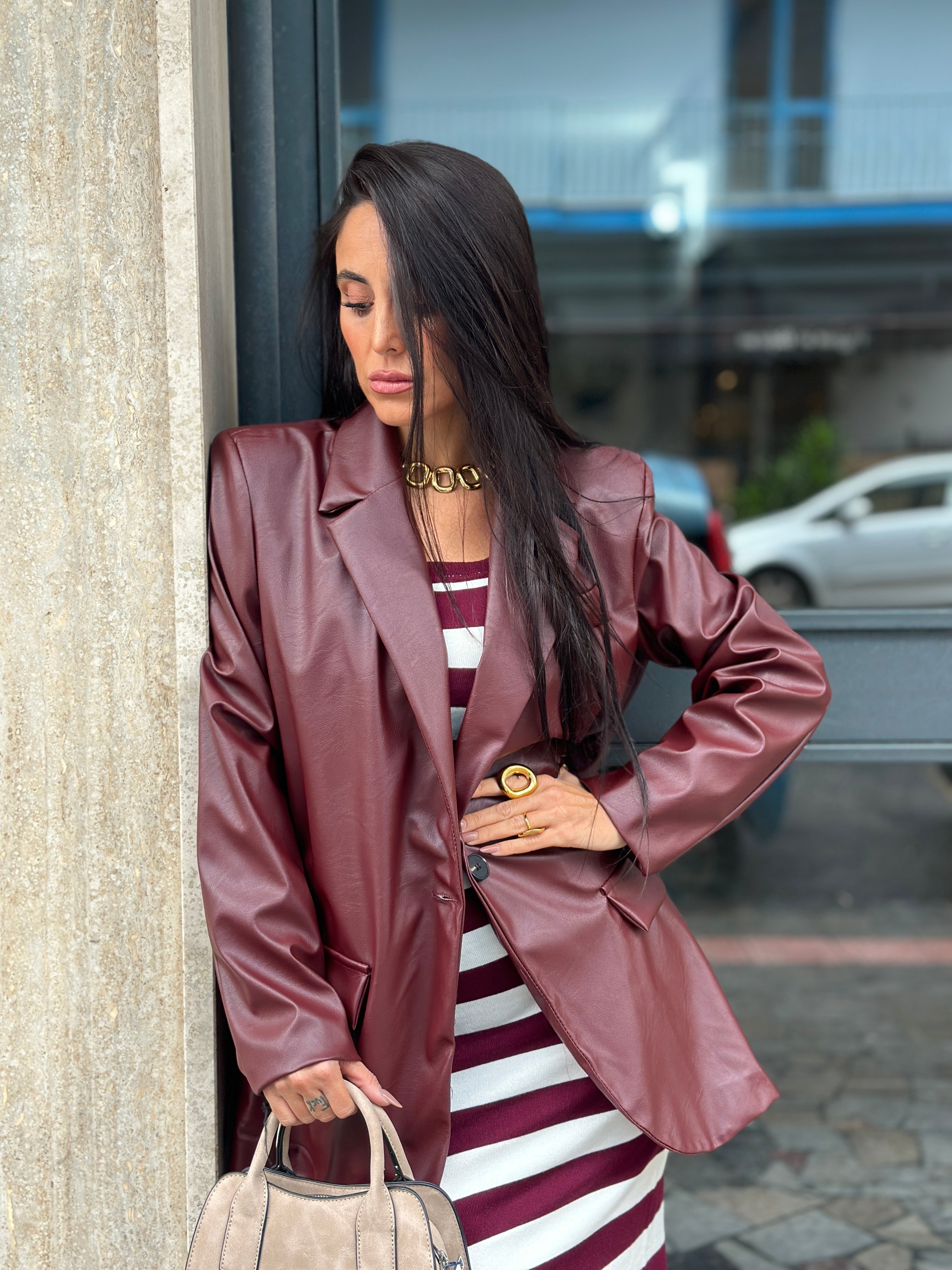 Blazer Ecopelle Over Size